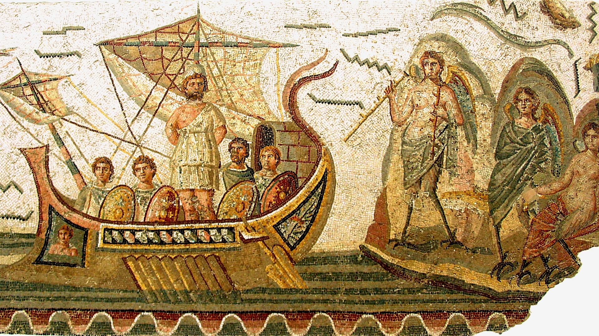 Roman mosaic of Ulysses and the Sirens
